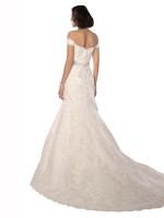 Cheap Alexandria Long Chapel Train Off the Shoulder Wedding Dress Sydney