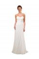 Cheap Sweetheart Neckline Chiffon Wedding Dress with Criss-Cross Ruched Bodice Sydney