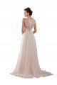 Cheap High Neck A-Line Tulle Wedding Dress with Lace Back Sydney