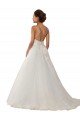 Cheap Modern Spaghetti Straps Ball Gown Tulle Wedding Dress with Lace Bodice Sydney
