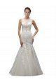 Cheap Illusion High Neck Mermaid Lace Wedding Dress Sydney