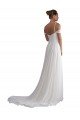 Cheap Off the Shoulder A-Line Ruched Chiffon Beach Wedding Dress Sydney