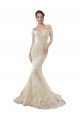 Cheap Long Sleeves Off the Shoulder Trumpet Lace Wedding Dress Sydney