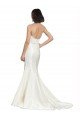 Cheap Trumpet Satin Wedding Dress with Sweetheart Lace Bodice Sydney