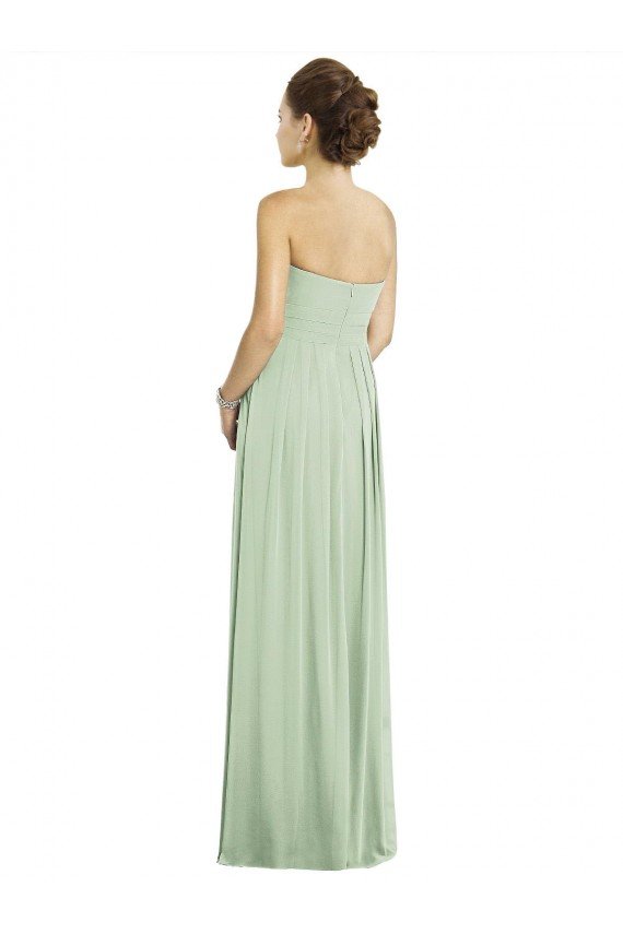 Cheap Full Length Strapless Chiffon Bridesmaid Dress with Sweetheart Neckline Sydney