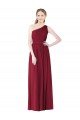 Cheap One Shoulder Full Length Long Chiffon Bridesmaid Dress. Sydney