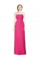 Cheap Full Length Strapless Long Chiffon Dress with Waistband Sydney
