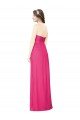 Cheap Full Length Strapless Long Chiffon Dress with Waistband Sydney