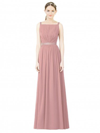 Cheap High Neck Chiffon Bridesmaid Dress with Low Back Sydney