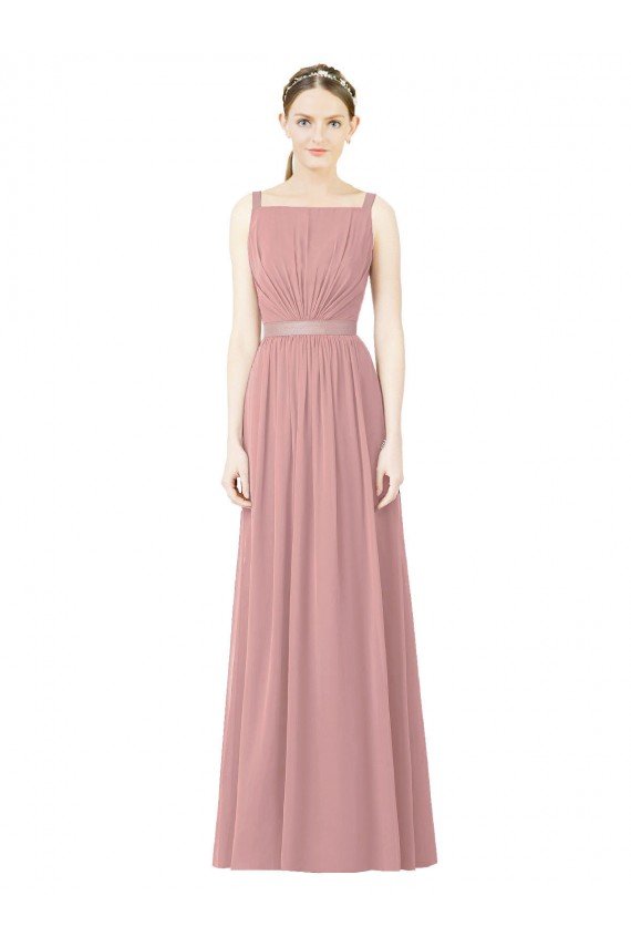 Cheap High Neck Chiffon Bridesmaid Dress with Low Back Sydney