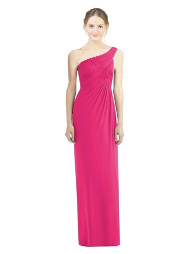 Cheap One Shoulder Long Chiffon Bridesmaid Dress Sydney