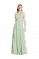 Cheap Open Back Halter Chiffon Bridesmaid Dress with Flowy Bow Sydney