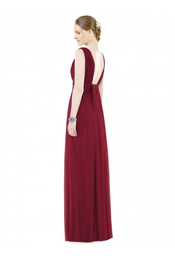 Cheap Low Square Back Sleeveless Shirred Skirt Bridesmaid Dress Sydney