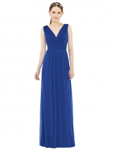 Cheap Low Square Back Sleeveless Shirred Skirt Bridesmaid Dress Sydney
