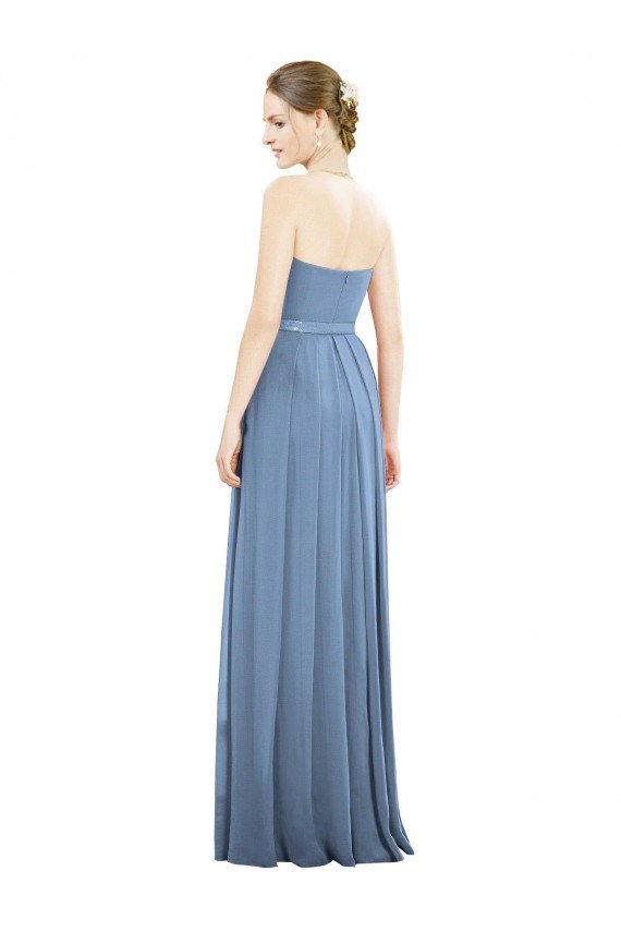 Cheap V-Pleat Chiffon Full-Length Strapless Bridesmaid Dress Sydney