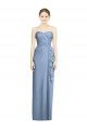 Cheap Strapless Full-Length Chiffon Bridesmaid Dress with Front Slit Sydney