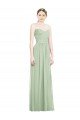 Cheap Crisscross Draped Full Length Strapless Chiffon Bridesmaid Dress Sydney