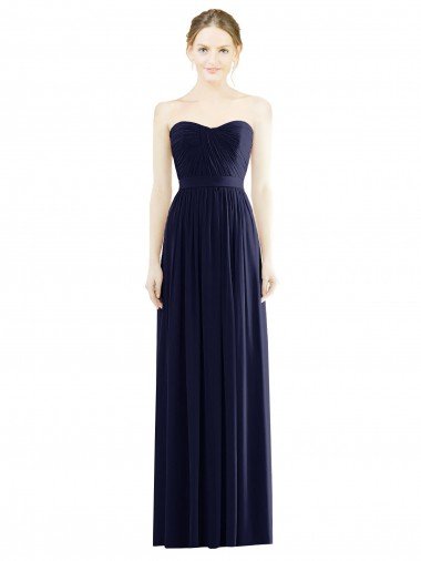 Cheap Low Back Draped Strapless Chiffon Formal Bridesmaid Dress  Sydney