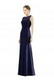 Cheap Lace Bodice Open Back Trumpet Chiffon Bridesmaid Dress with Bow Belt Sydney