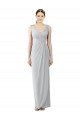 Cheap Draped Sleeveless Long Chiffon V-Neck Bridesmaid Dress Sydney