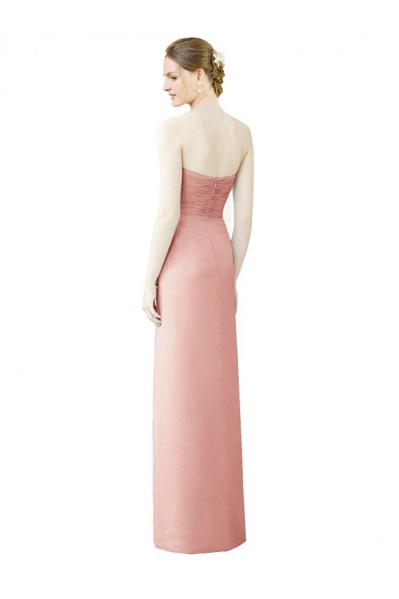 Cheap Strapless Sweetheart Long Chiffon Wrap Bridesmaid Dress Sydney