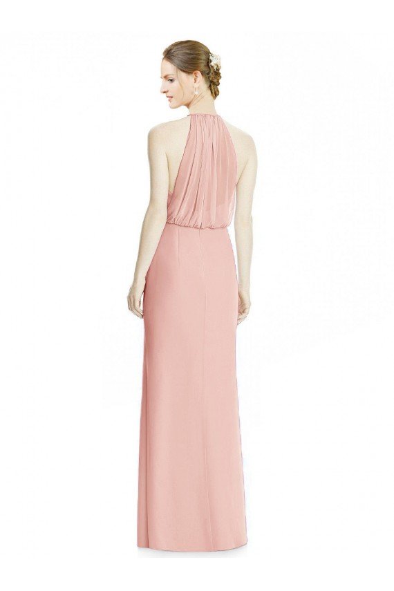 Cheap Halter Neck Trumpet Chiffon Bridesmaid Dress Sydney