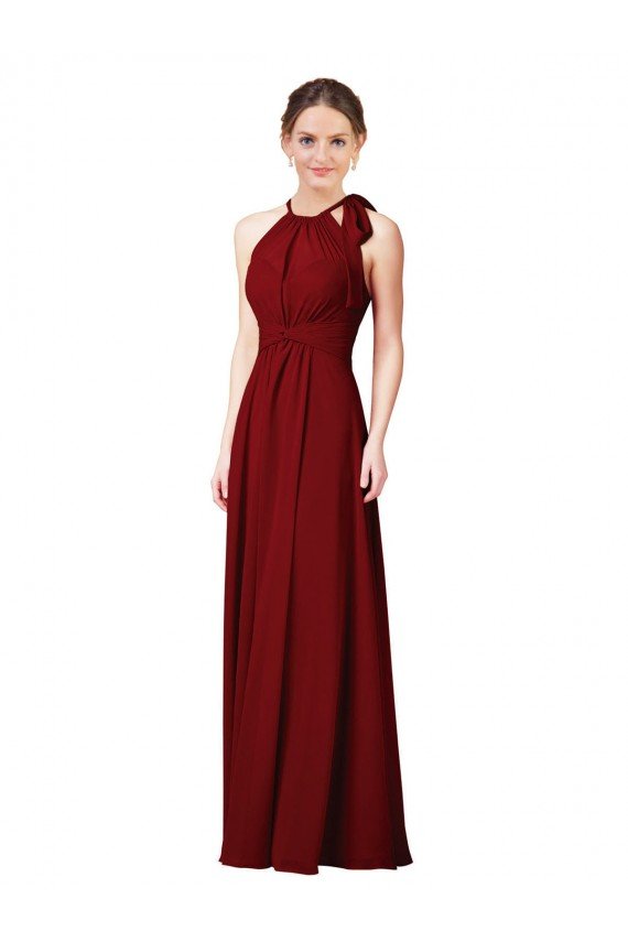 Cheap Luxe Chiffon Bridesmaid Dress with Open Slit In the Back Sydney