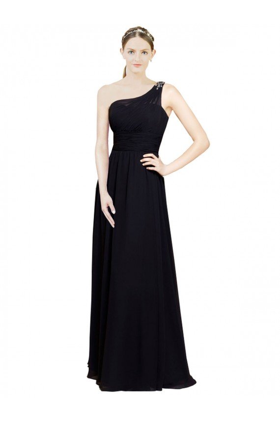 Cheap Sweetheart Chiffon Bridesmaid Dress with Beaded One Shoulder Strap Sydney