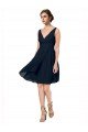 Cheap Short Knee Length Criss Cross Draped Chiffon Cocktail Bridesmaid Dress Sydney