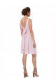 Cheap Short Knee Length Criss Cross Draped Chiffon Cocktail Bridesmaid Dress Sydney