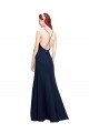 Cheap High Halter Fit and Flare Long Chiffon Bridesmaid Dress / Prom Dress with Criss Cross Low Back Sydney