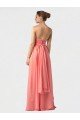 Cheap Shirred Bodice Full Length Long Chiffon Bridesmaid Dress Sydney