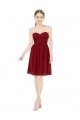 Cheap Short Sweetheart Knee Length Chiffon Cocktail Bridesmaid Dress with Open Back Sydney