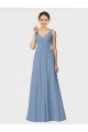 Cheap Long Chiffon Bridesmaid Dress with Sweetheart Neckline and Wide Straps Sydney