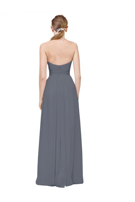 Cheap Twisted Waist Pleats Sweetheart Long Chiffon Bridesmaid Dress Sydney