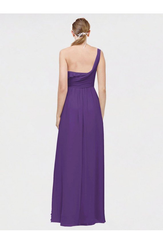 Cheap One Shoulder High Low Chiffon Bridesmaid Dress with Wrap Waist Sydney