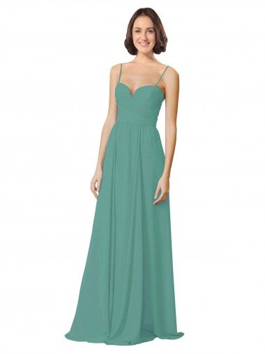 Cheap Spaghetti Straps Sweetheart A-Line Chiffon Bridesmaid Dress Sydney