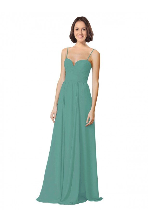 Cheap Spaghetti Straps Sweetheart A-Line Chiffon Bridesmaid Dress Sydney