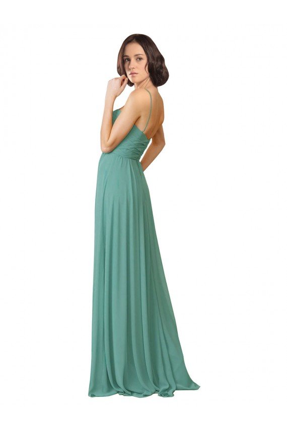 Cheap Spaghetti Straps Sweetheart A-Line Chiffon Bridesmaid Dress Sydney