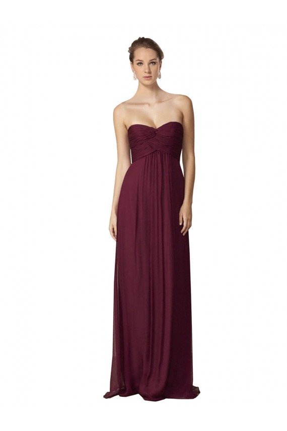 Cheap Floor Length Chiffon Bridesmaid Dress with Sweetheart Neckline Sydney