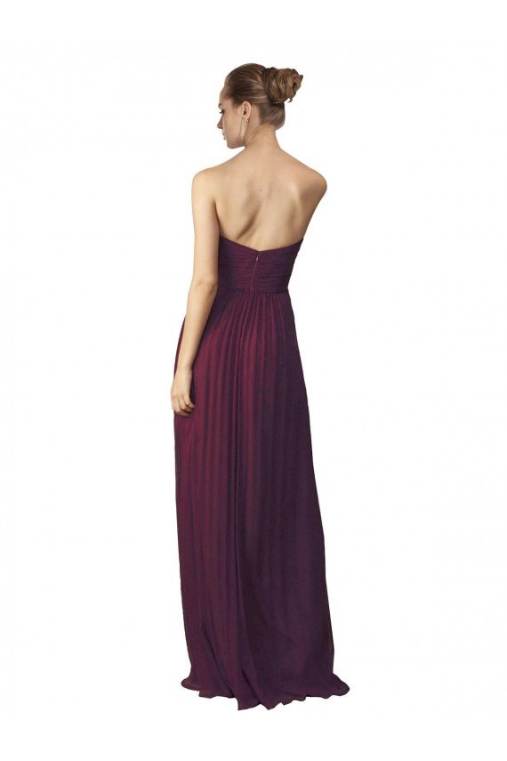 Cheap Floor Length Chiffon Bridesmaid Dress with Sweetheart Neckline Sydney