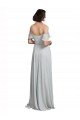 Cheap Off the Shoulder Spaghetti Strap Long Chiffon Bridesmaids Dress Sydney