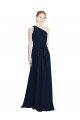 Cheap Long Chiffon Bridesmaid Dress with One Shoulder Neckline And Belt Sydney