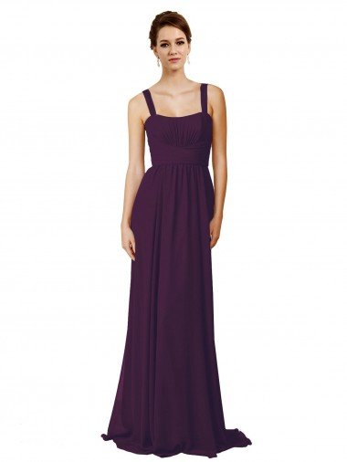 Cheap Full Length Chiffon Bridesmaid Dress with Spaghetti Straps Sydney