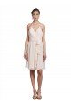 Cheap Short Knee Length Wrap Chiffon Halter Bridesmaids Dress Sydney