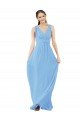 Cheap Long V-Neckline Chiffon Bridesmaid Dress with Twisted Waist Sydney