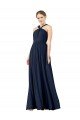 Cheap High V-Neck Floor Length Chiffon Bridesmaid Dress Sydney