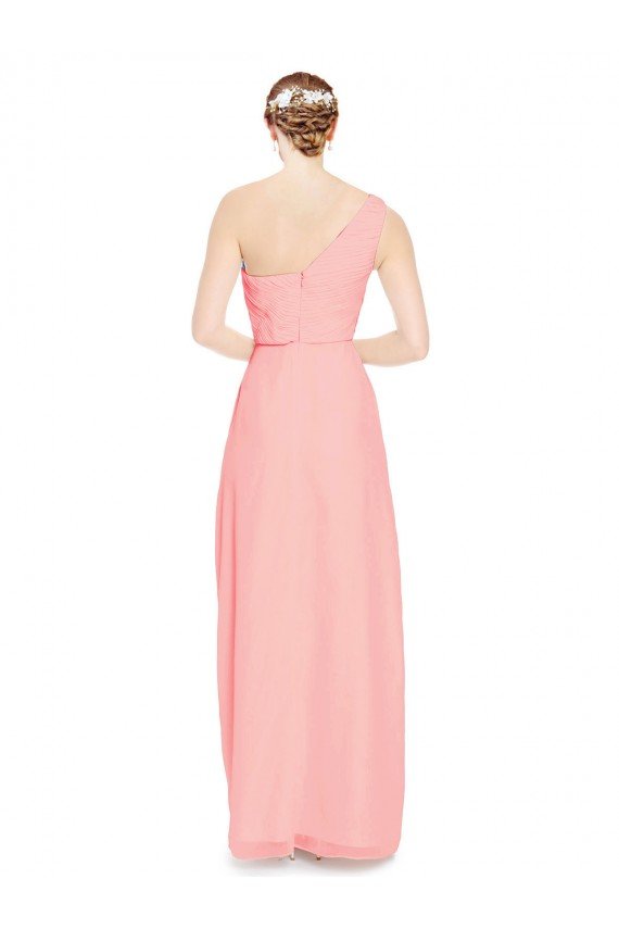 Cheap One Shoulder Sweetheart Neckline Long Chiffon Bridesmaid Dress Sydney