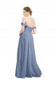 Cheap Long Floor Length Chiffon Bridesmaid Dress with Fluttering Off the Shoulder Straps Sydney