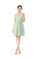 Cheap v-Neckline Short Knee Length Chiffon Cocktail Bridesmaid Dress Sydney